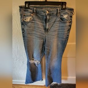 American Eagle Outfitters women's sz 18 distressed flare jeans